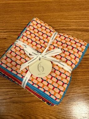 NWT Anthropologie Geo Dish Cloths Set of 6